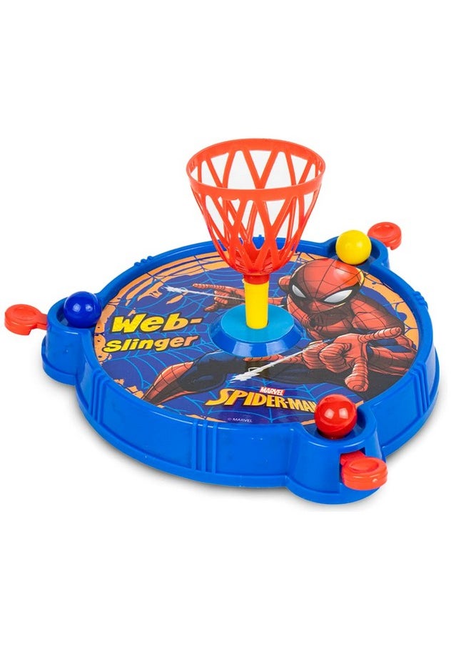 Ratna's Junior Pom Pom Spiderman Printed Basket Ball Family Board Action Game to Play with Fun