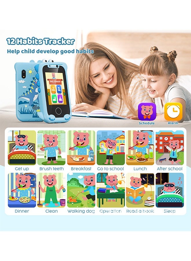Kids Smart Phone Toys for Girls and Boys Ages 3-10 Toddler Play Travel Toys with Dual Camera Educational Learning Games Puzzles MP3 Music Player Birthday Gifts for Kids Girls and Boys 3 4 5 6 7 8 Ye