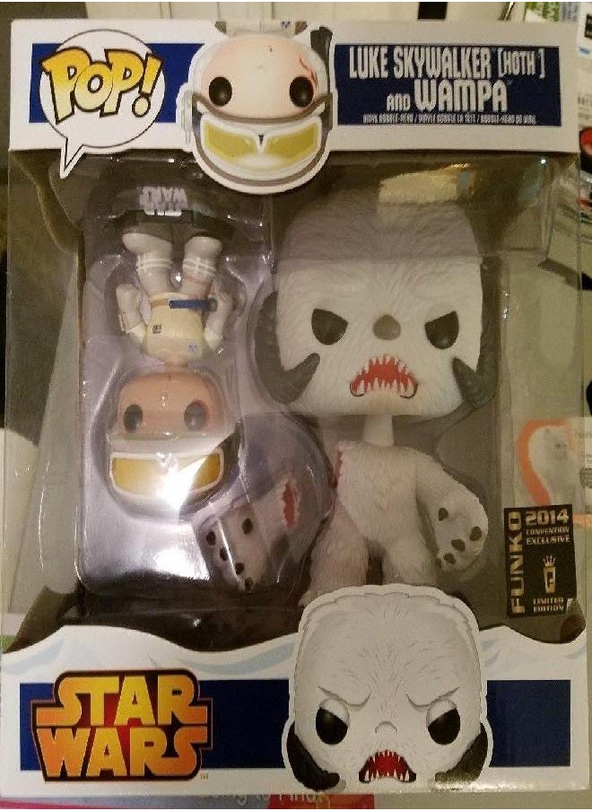 Funko Star Wars Pop! Vinyl Luke Skywalker and Wampa 2014 SDCC Exclusive Set
