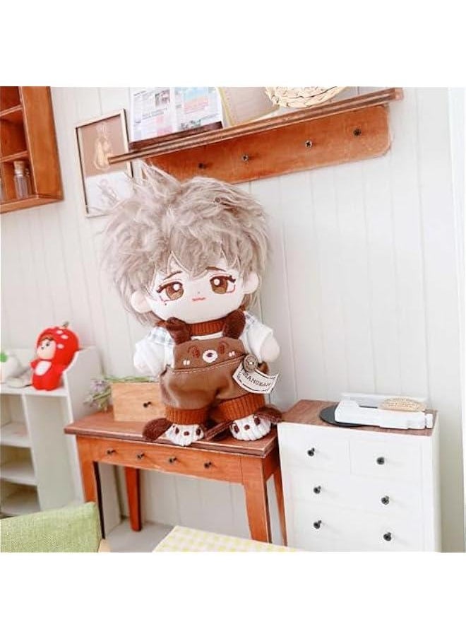Plush Doll Clothes ,Cute Stuffed Animal Clothes for Labubu, 6 Inches Puppy Suit 3-Piece Set Soft Stuffed Plush Toy Dress Up Accessories
