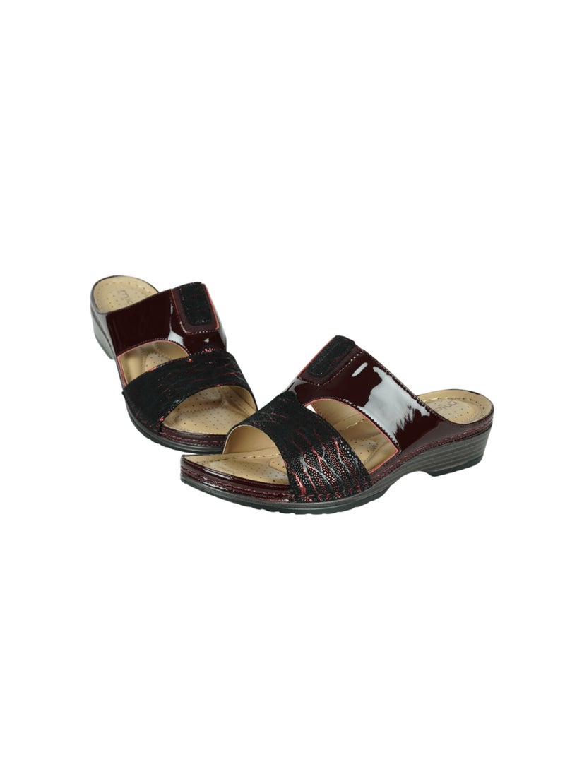 092-2820 Michelle Morgan Ladies Casual Sandals 88998-6 Maroon
