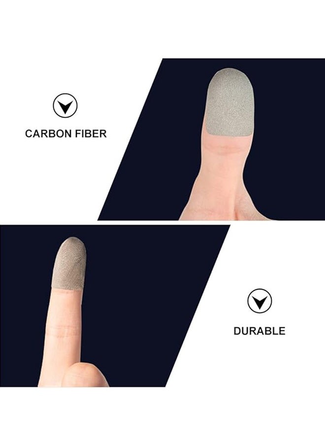 10 PCS Mobile Games Finger Sticker, Disposable Seamless Touch Screen Finger Cover Sticker, Thumb Sleeves for Mobile Phone Gaming, Portable Sweat Proof Mobile Game Slide Case - Grey