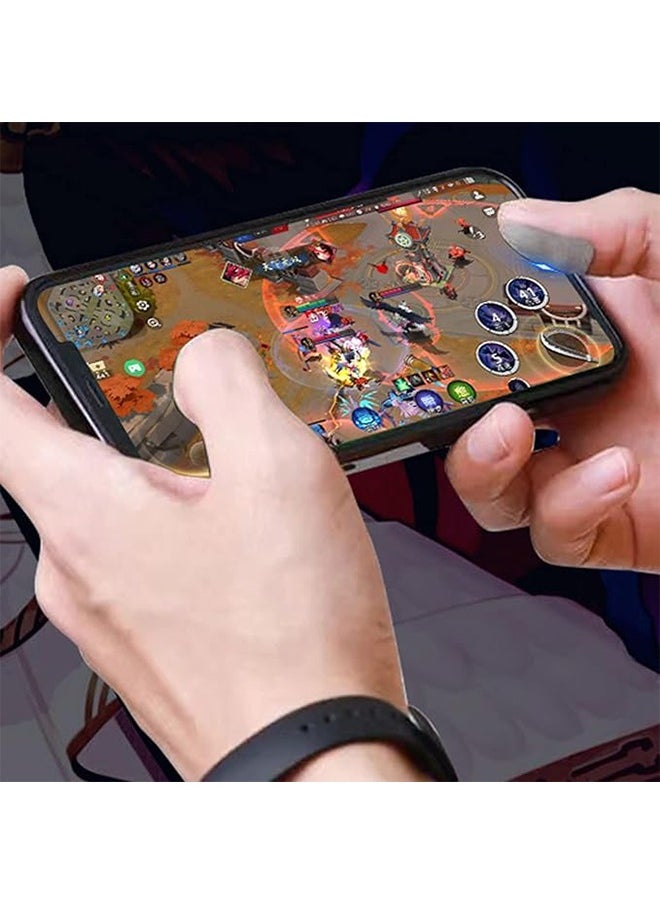 10 PCS Mobile Games Finger Sticker, Disposable Seamless Touch Screen Finger Cover Sticker, Thumb Sleeves for Mobile Phone Gaming, Portable Sweat Proof Mobile Game Slide Case - Grey
