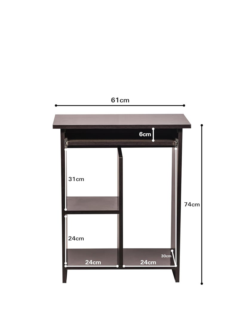 YOVA Interior Engineered Wood Elite Home Office Computer TableStudy DeskWriting Desk and Lap Desk for StudentsKids and AdultsPack of 1 Black