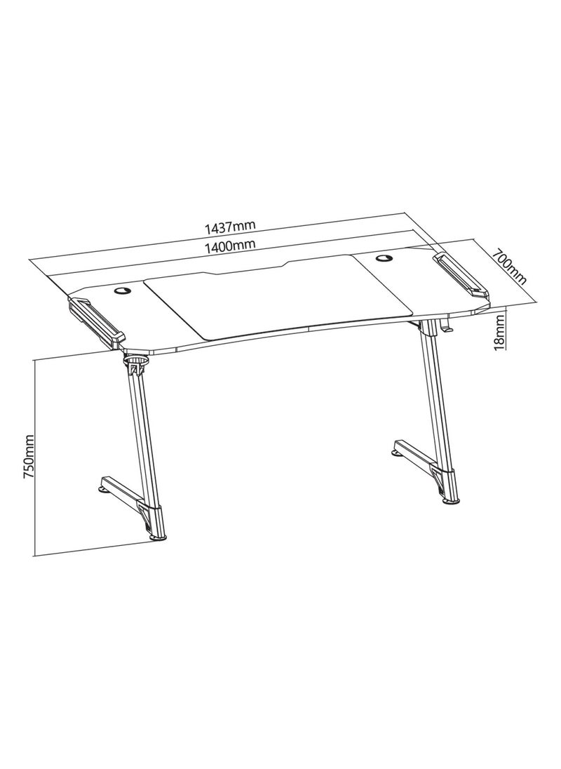 RGB Lighting Gaming Desk