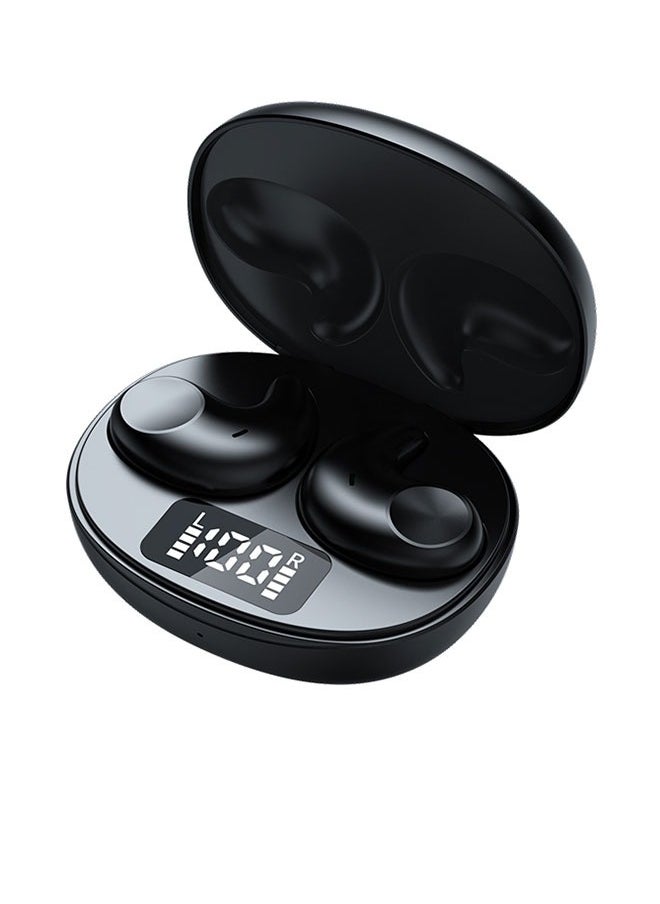 Bluetooth 5.3 Wireless Headset, Noise Cancelling Microphone, Waterproof, LED Digital Display - Black