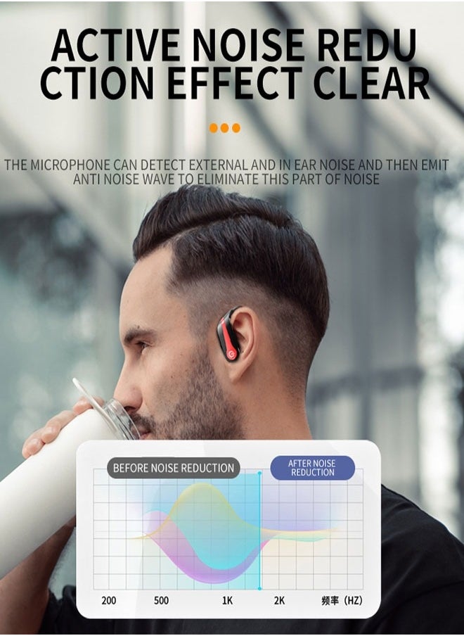 Wireless Sports Headset, Bluetooth 5.3, Sweatproof for Running and Exercise, Built-in Microphone, Comfortable to Wear, Battery Capacity 800mAh (Blue)