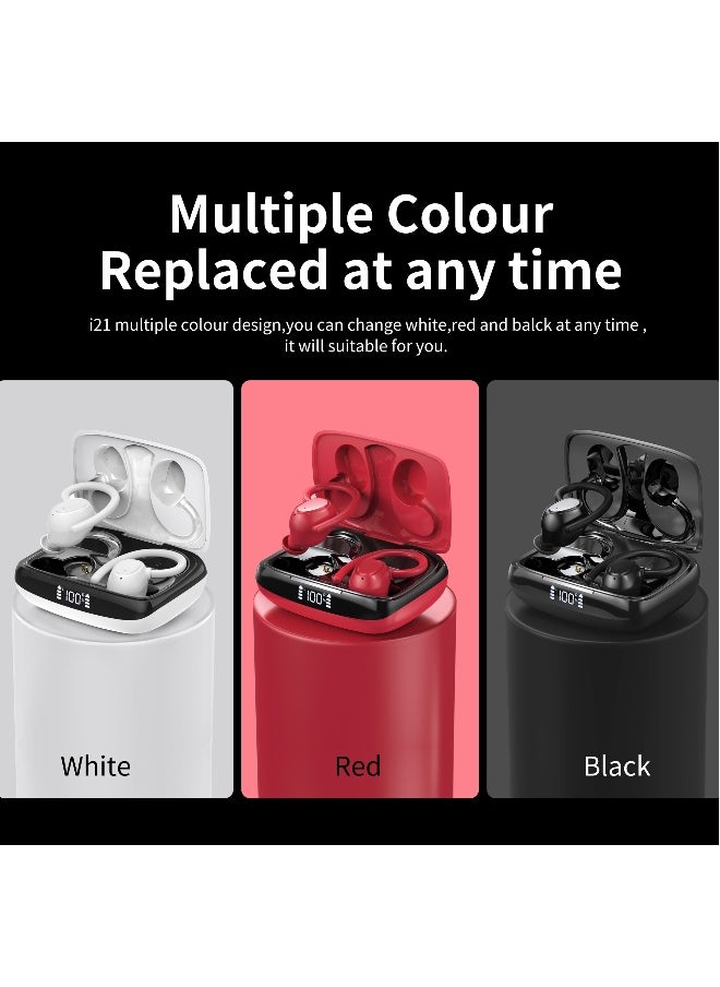 On-ear Bluetooth headset, sports waterproof, TWS high-quality smart digital display
