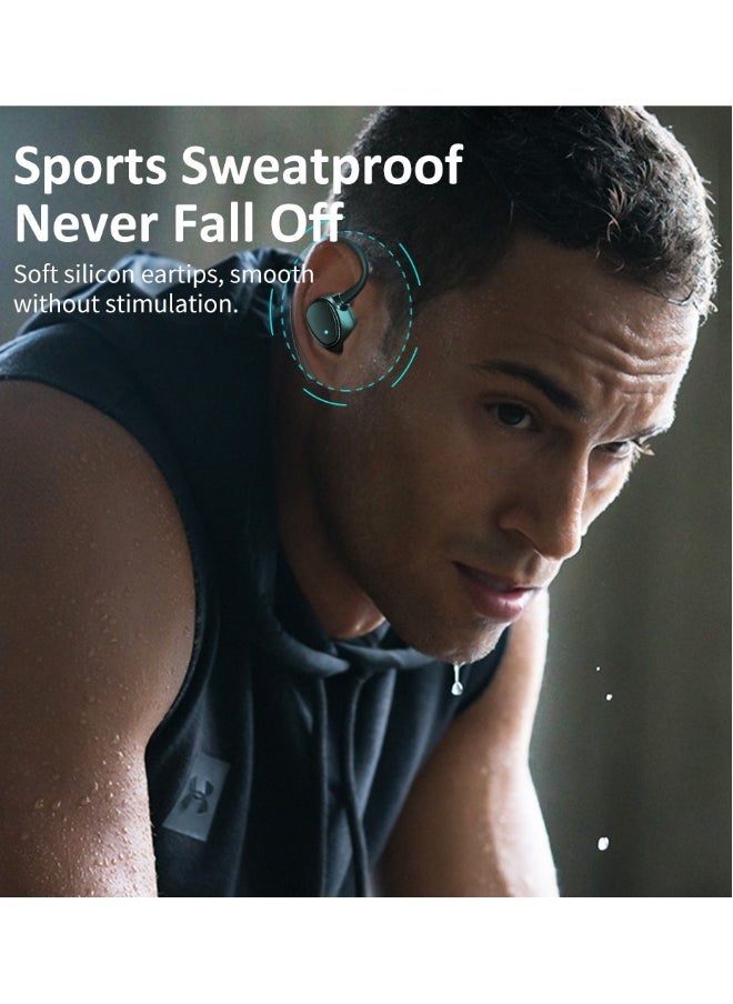 On-ear Bluetooth headset, sports waterproof, TWS high-quality smart digital display