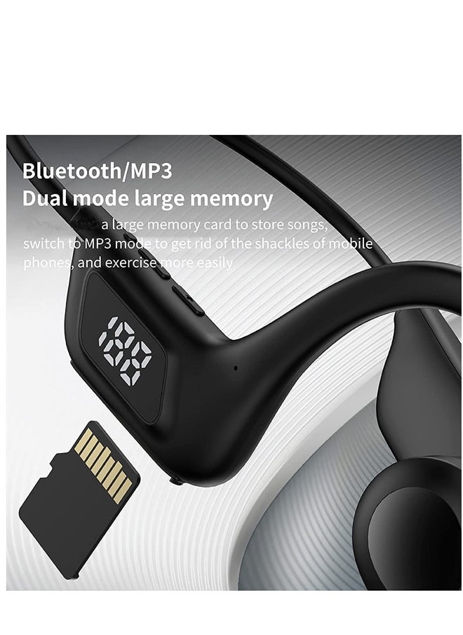 Bendable Wireless Sports Headset New Design Digital Display Bluetooth 5.2 Black