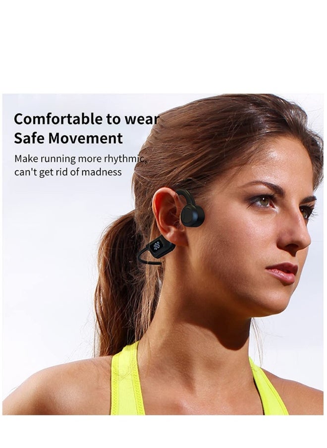 Bendable Wireless Sports Headset New Design Digital Display Bluetooth 5.2 Black