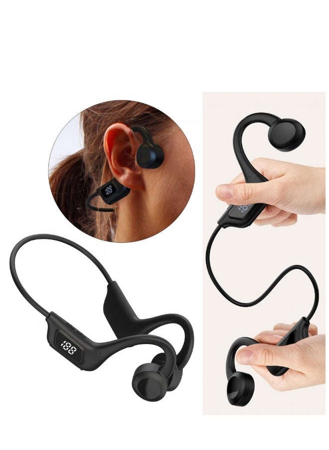 Bendable Wireless Sports Headset New Design Digital Display Bluetooth 5.2 Black