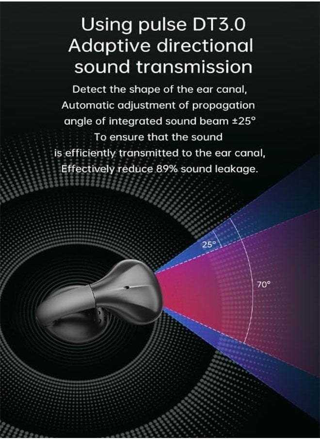 TWS Binaural Digital Display Clip-on Sports Music Bluetooth Headset (White)