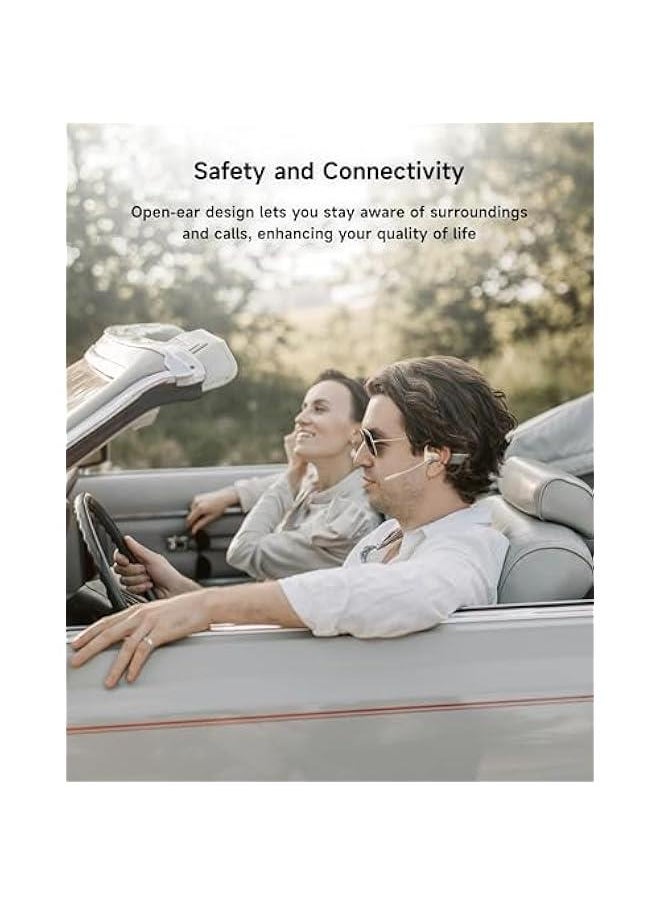 IFECCO Open Ear Conduction Headphones with Mic, Trucker Bluetooth Headset with Microphone - Noise Cancelling Multipoint Connect Bluetooth 5.3 Headset, Wireless Headset with Mic for Work, Driving