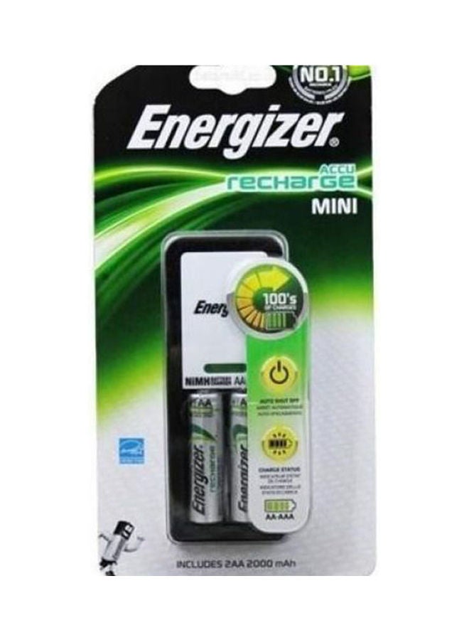 Value Charger With AA Batteries Muliticolor