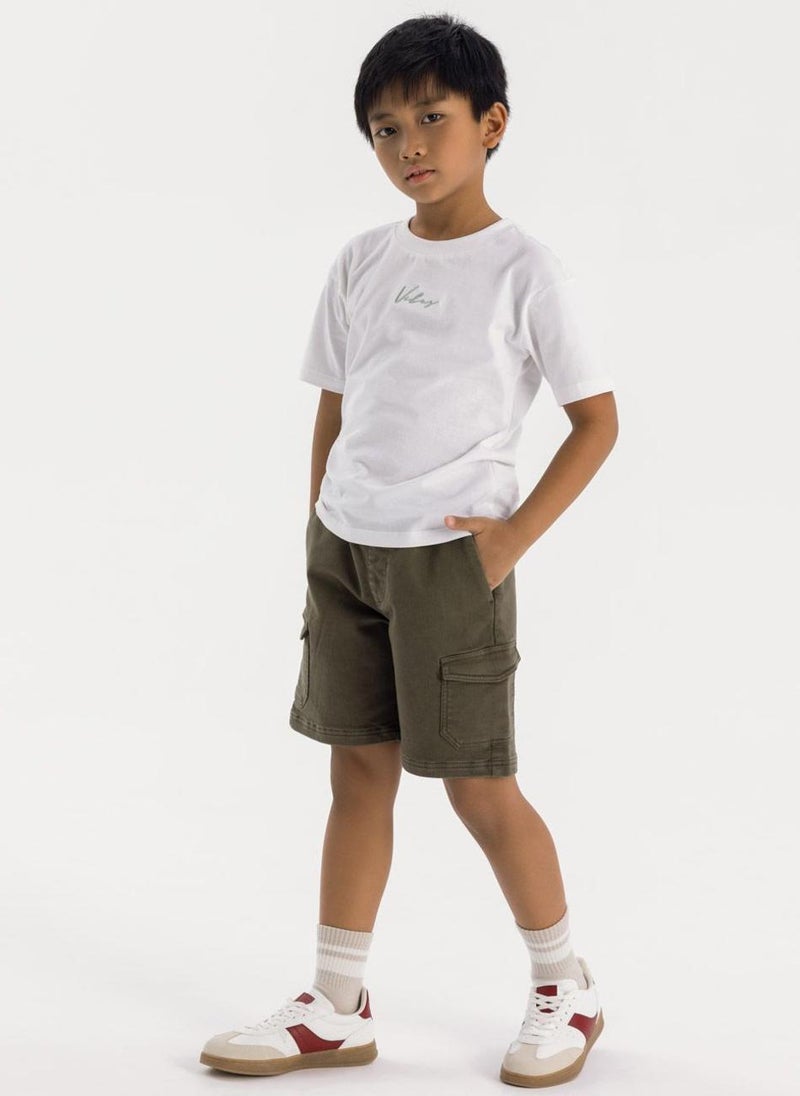Kids Boys  Knitted Cargo Shorts