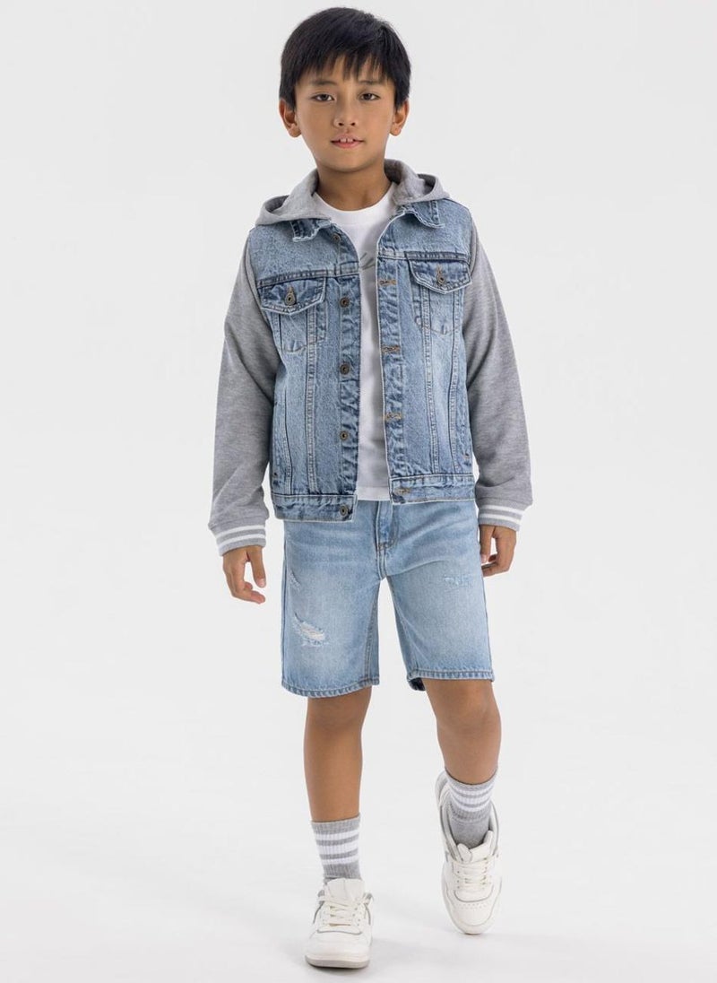 Kids Boys  Ripped Denim Shorts