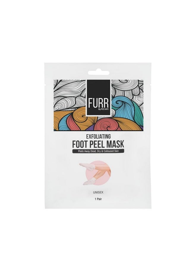 Furr Peeling & Exfoliating Foot Mask | Reduces Dry Skin & Hard Calluses | Exfoliates, Moisturizes & Hydrates Feet | Nourishing Foot Mask | Fits Like Socks | For Soft & Smooth Skin | Unisex