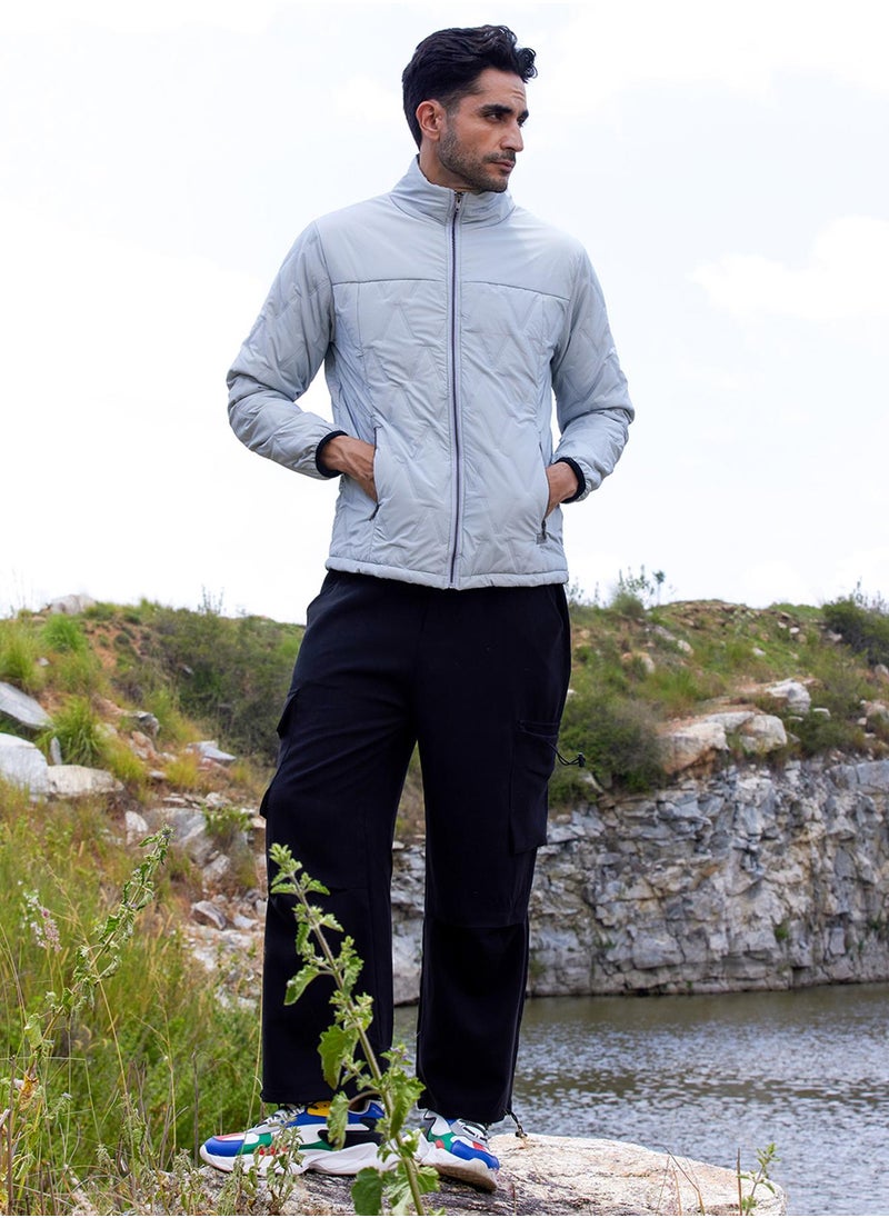 Men's Moon Grey Parachute Puffer Jacket