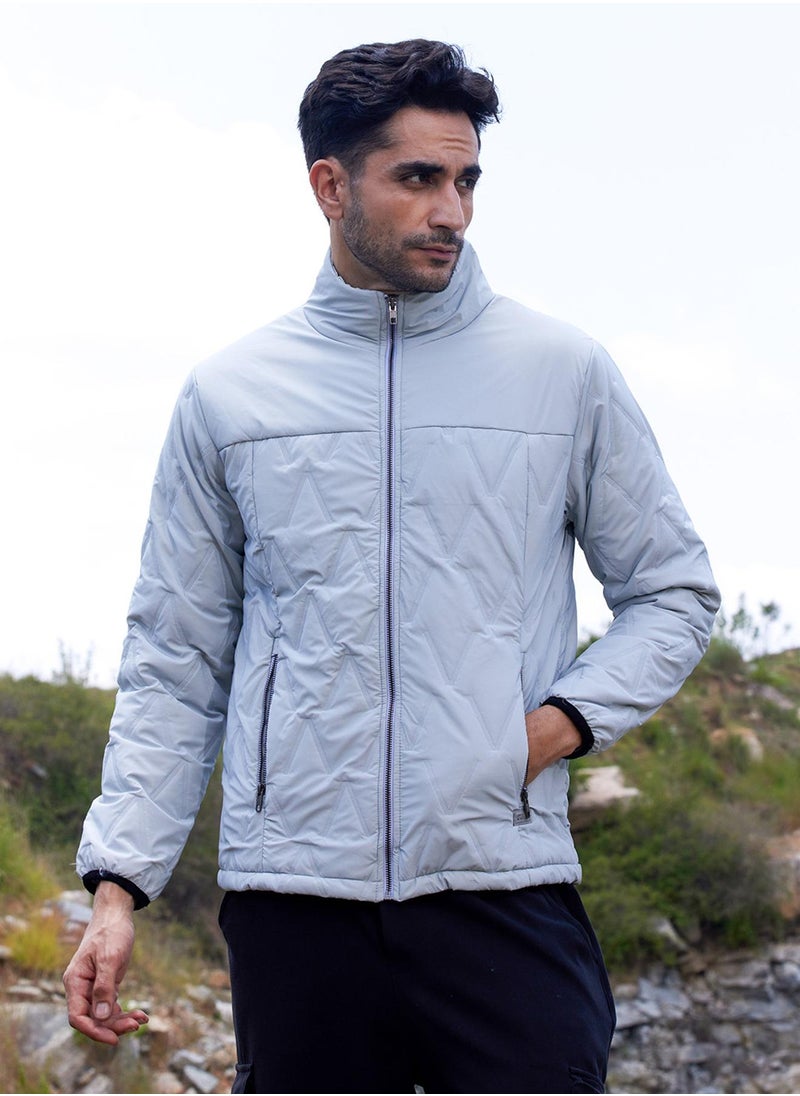 Men's Moon Grey Parachute Puffer Jacket
