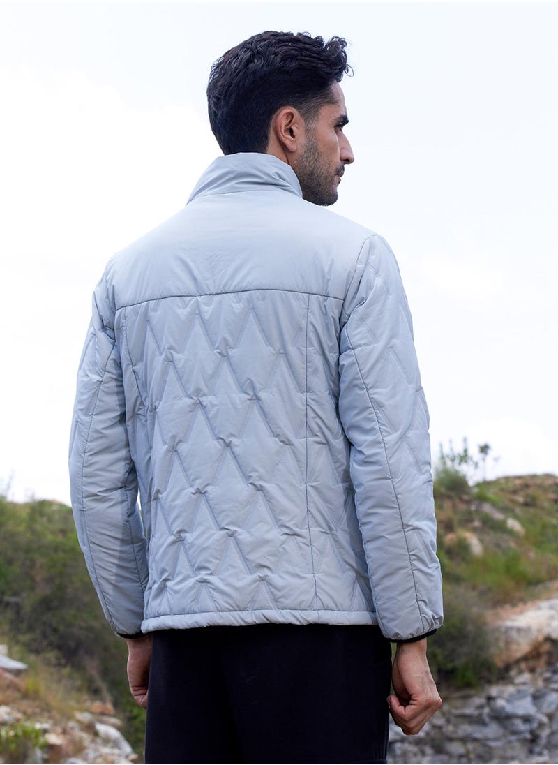 Men's Moon Grey Parachute Puffer Jacket