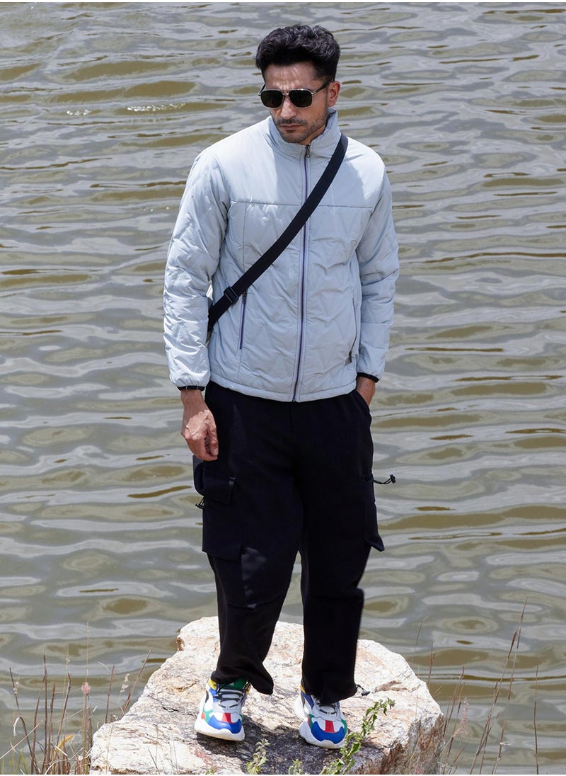 Men's Moon Grey Parachute Puffer Jacket