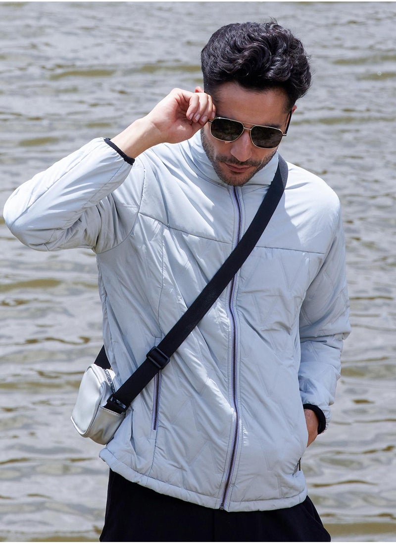 Men's Moon Grey Parachute Puffer Jacket