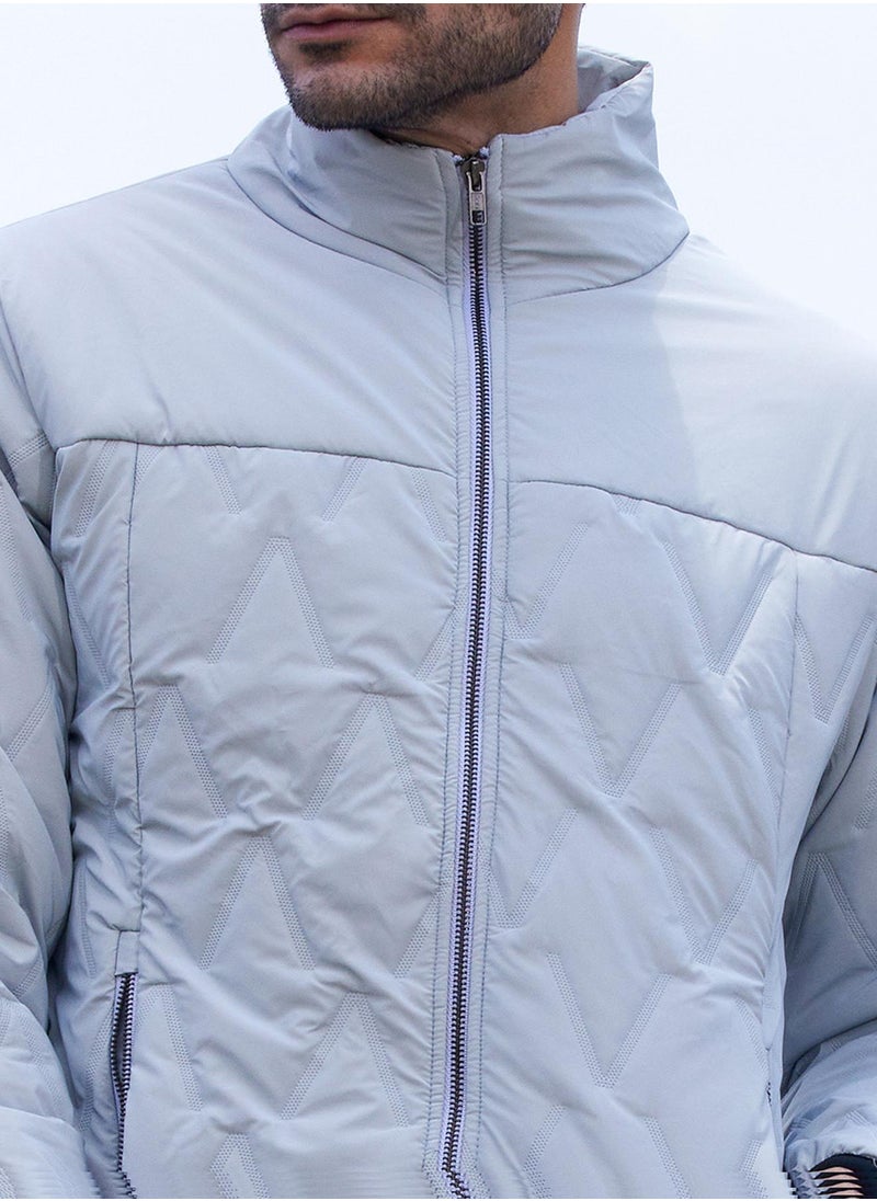 Men's Moon Grey Parachute Puffer Jacket