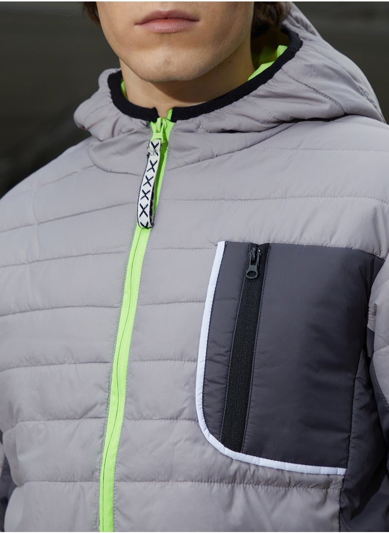 Men's Coin Grey Oslo Puffer Jacket