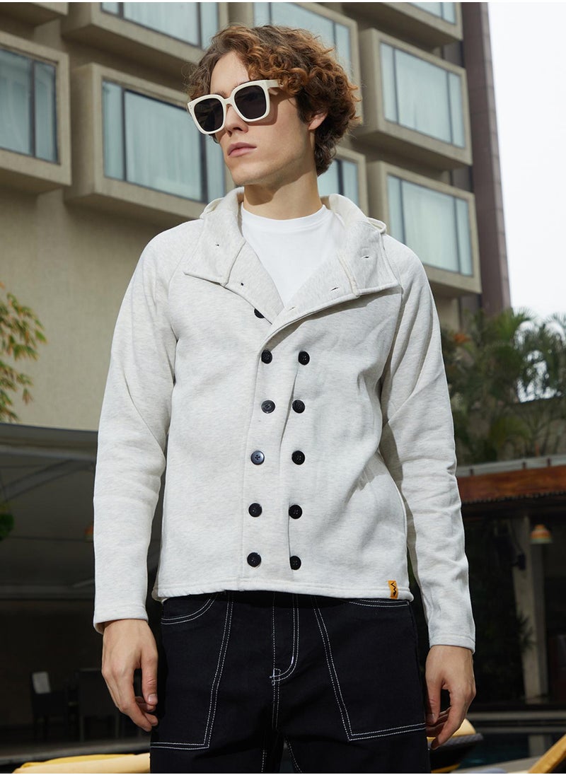 Men's Cloud Grey Double-Breasted Jacket