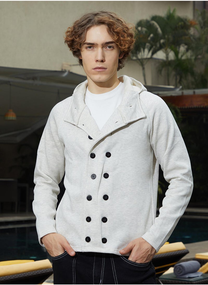 Men's Cloud Grey Double-Breasted Jacket