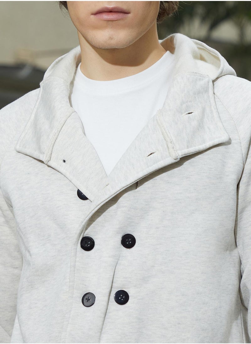 Men's Cloud Grey Double-Breasted Jacket