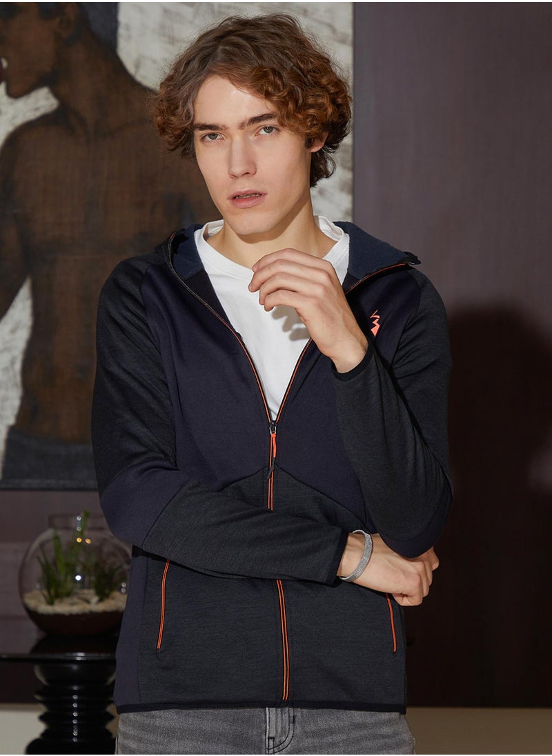Men's Granite Black Zip-Front Activewear Jacket