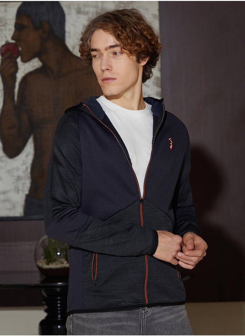 Men's Granite Black Zip-Front Activewear Jacket