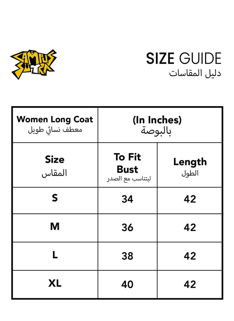 Women's Chocolate Brown Metallic-Veined Fur Long Coat