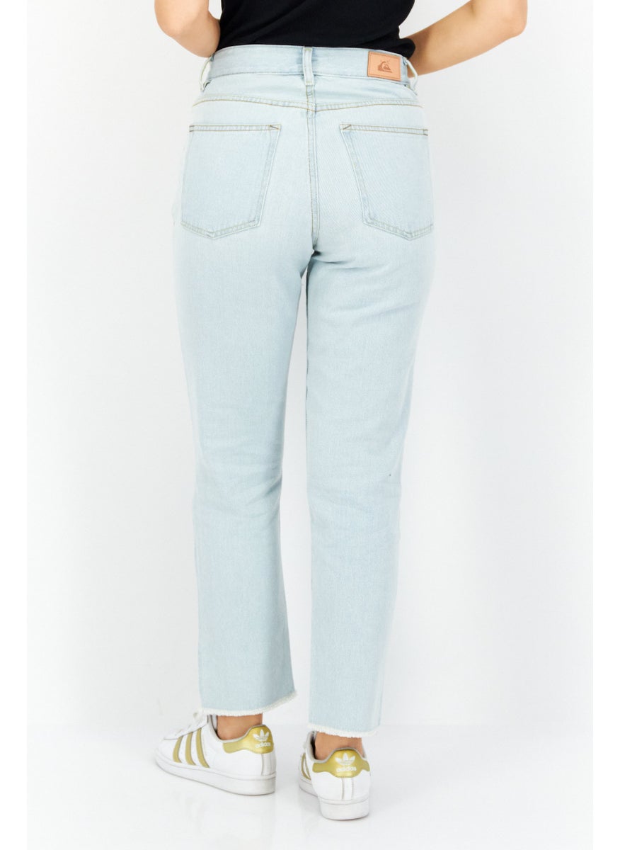 Women Up Sized Washed Denim Jeans, Blue