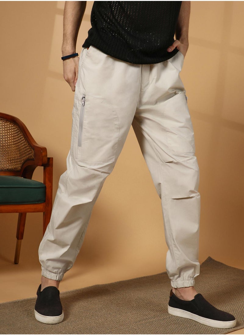 Men's Saltbox Beige Parachute Utility Trousers