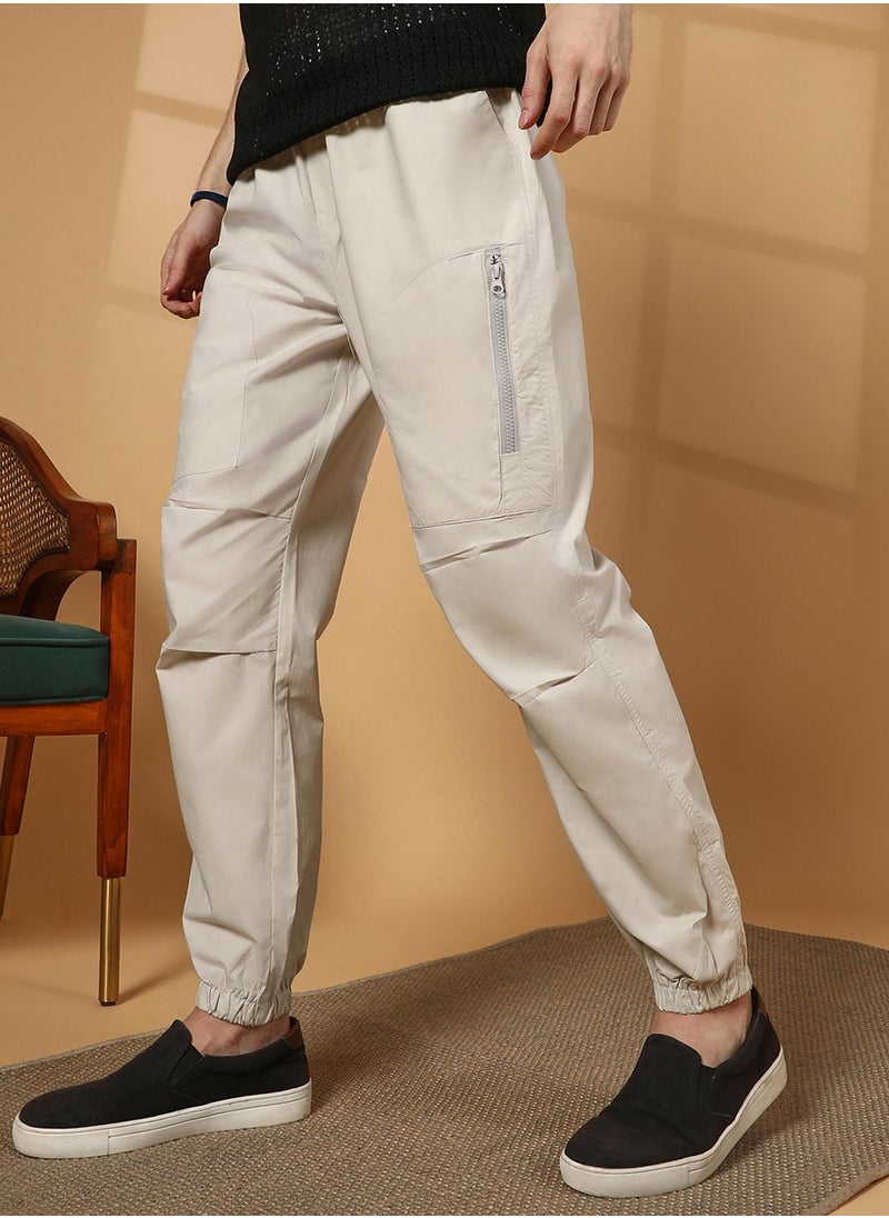 Men's Saltbox Beige Parachute Utility Trousers