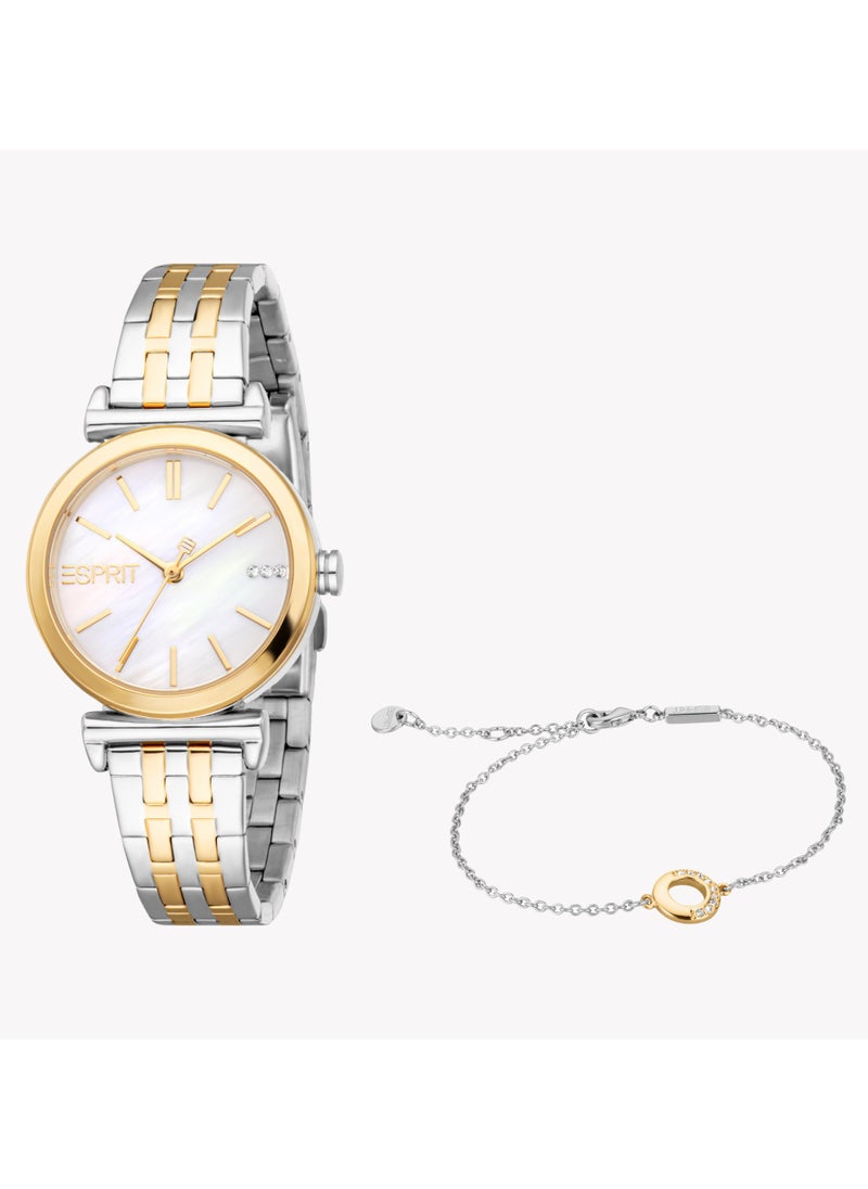ESPRIT Women's Silver & Gold Watch | ES1L505M0075