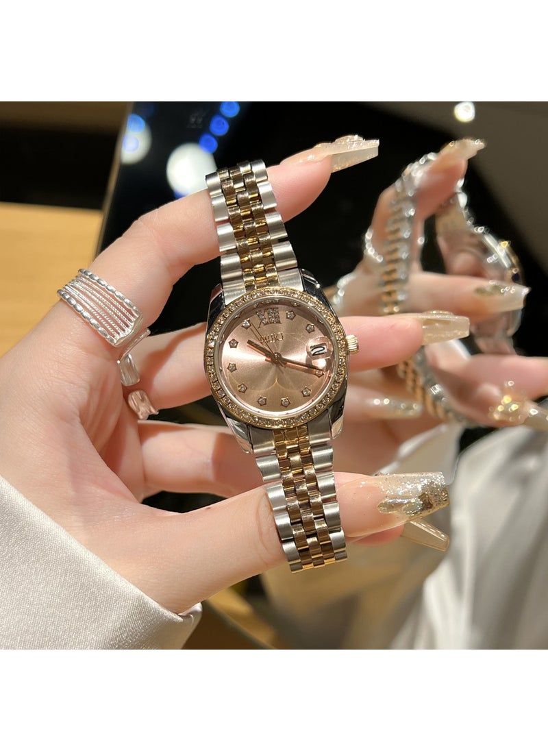 Brand Watches Quartz Steel Strap Waterproof Men Women Naked powder