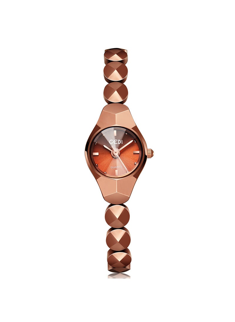 Chic Mini Quartz Wristwatch for Women Mei Jin Shell Mei Noodles
