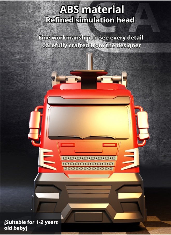 Folding Ejection Race Truck with16PCS Alloy Cars,Kids Car Transport Container Trucks,207 CM,Gifts For Boys 3+ Years