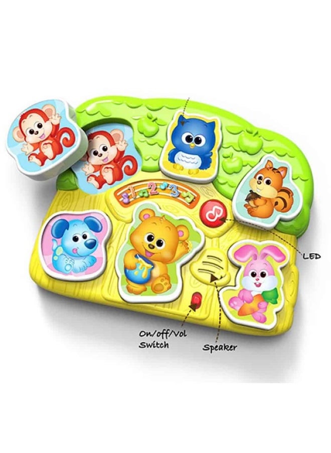 WinFun Lights and Sounds Animal Puzzle Playset (24 x 3 x 20 cm)
