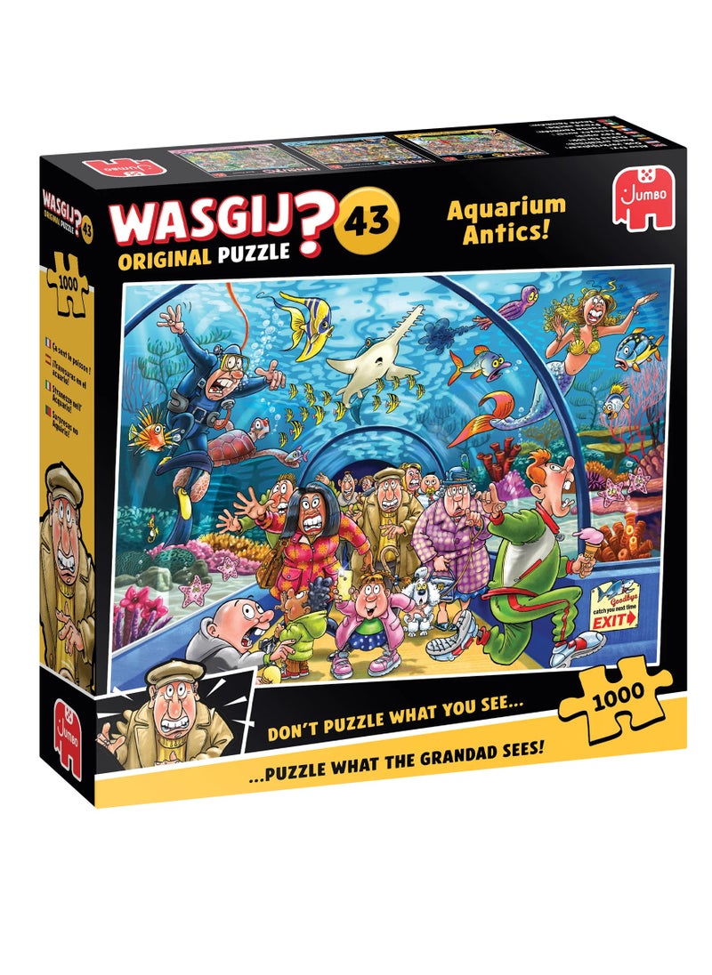 Aquarium Antics 1000-Piece Jigsaw Puzzle | Fun & Challenging Brain Teaser | Recycled Cardboard | Colourful Fish Theme | Perfect for Adults | 68L x 49W cm