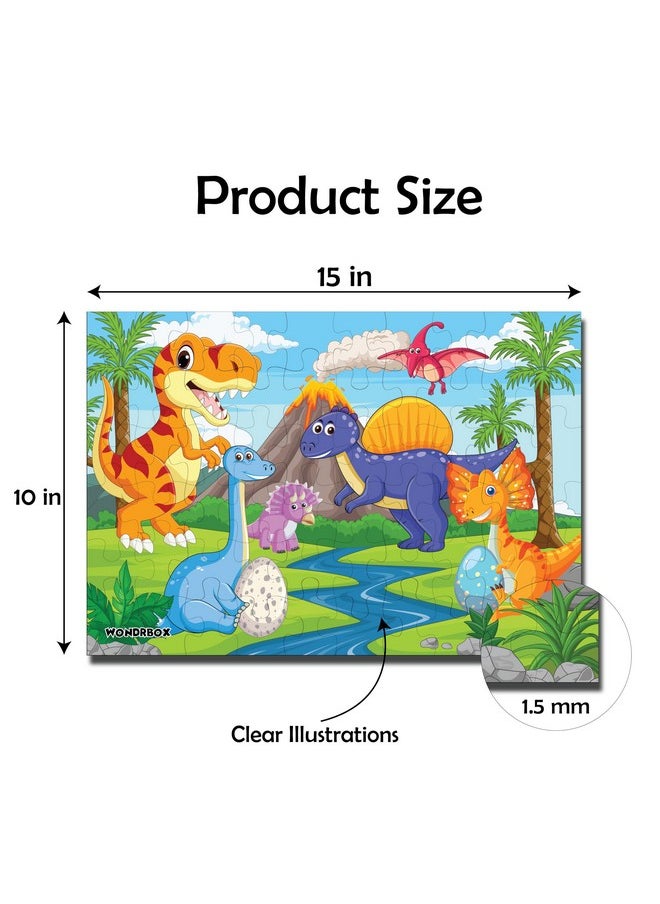 WONDRBOX Return Gifts for Kids | Set of 12 | Dinosaur Jigsaw Puzzle for Kids Age 5 & Above | Educational and Learning Toy for Boys and Girls | Birthday Gifts Puzzle (60 Pieces Each)