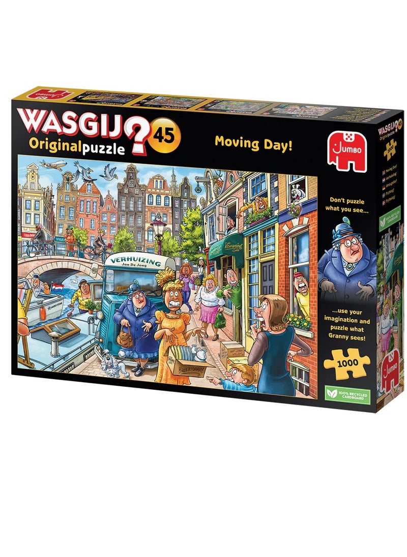 Wasgij Original 45 - Moving Day 1000 Piece Jigsaw Puzzle | Fun & Challenging | Unique Imagination Puzzle for Adults | Multi-Coloured | 68x49 CM | Eco-friendly