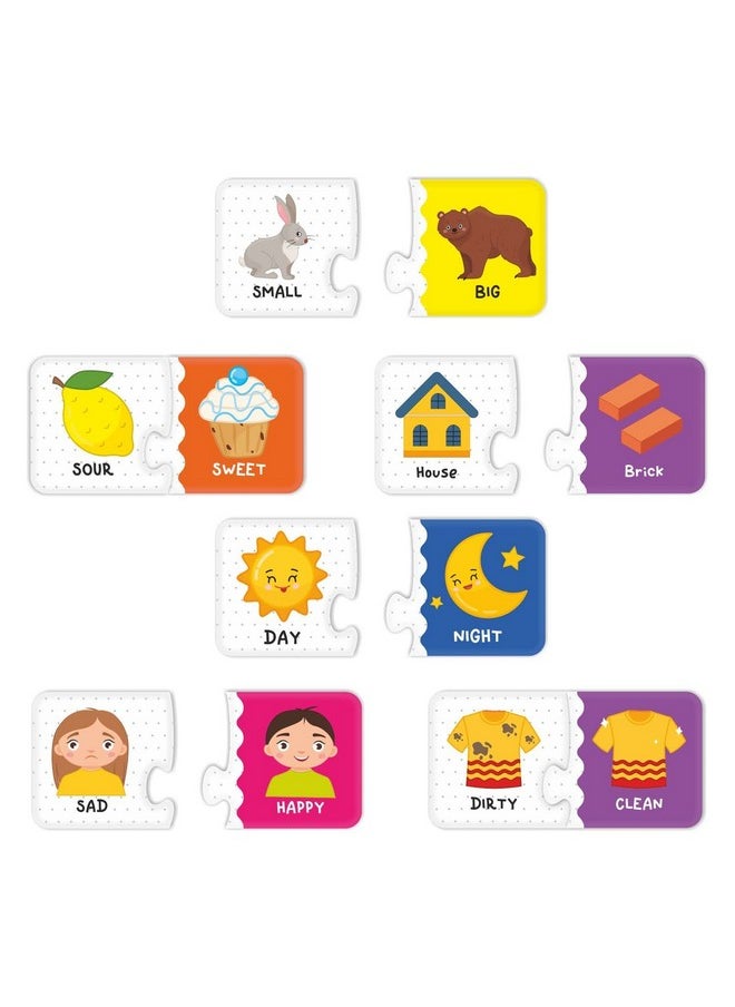 Webby Opposites 2 Pieces Learning Pack Jigsaw Puzzle, Montessori Early Educational Pre School Puzzle Toys for 2+ Years Kid