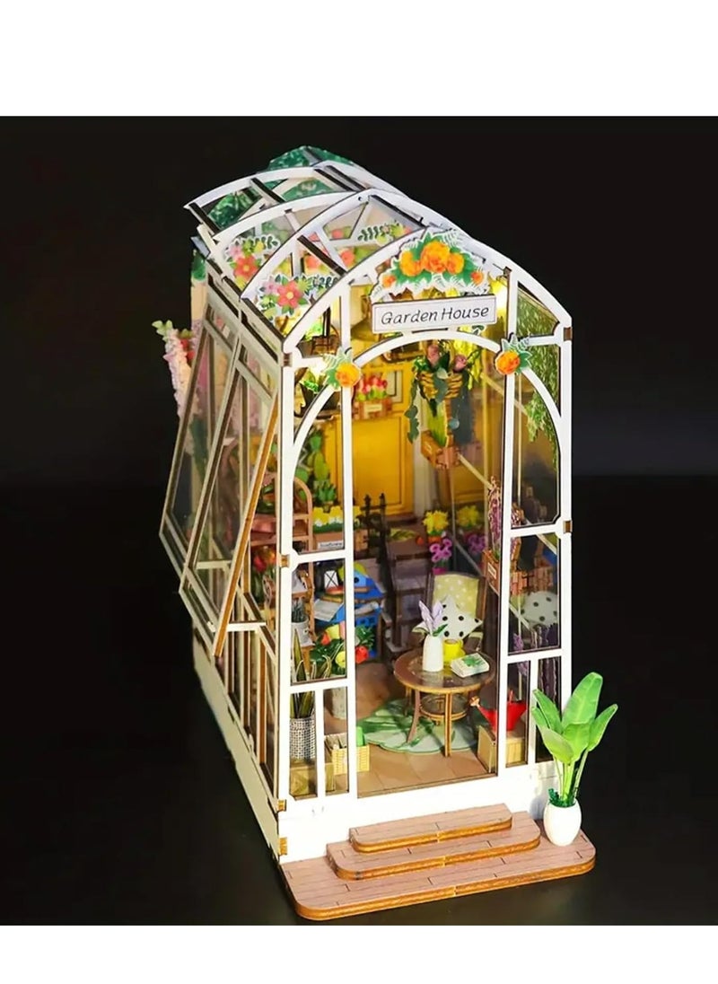 DIY Flower Room Dollhouse Kit, 3D Puzzle with Furniture and Decor, Ideal for Home Bedroom, Creative Craft Gift for New Year