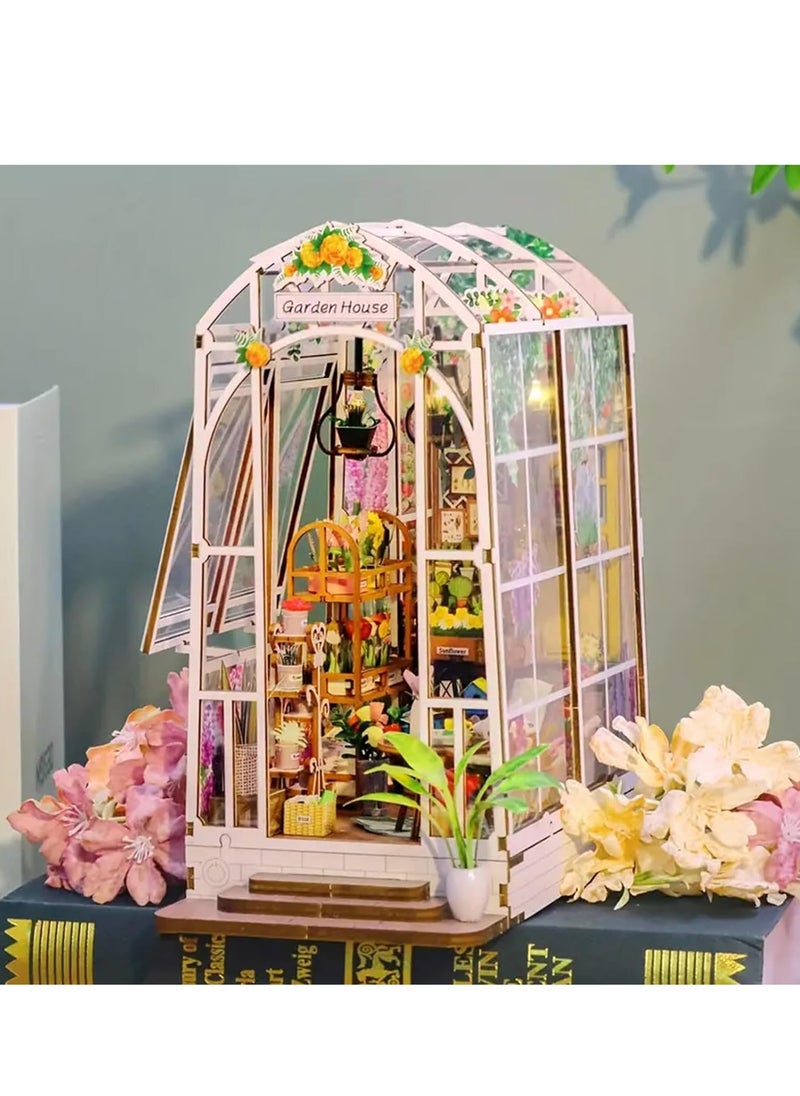 DIY Flower Room Dollhouse Kit, 3D Puzzle with Furniture and Decor, Ideal for Home Bedroom, Creative Craft Gift for New Year
