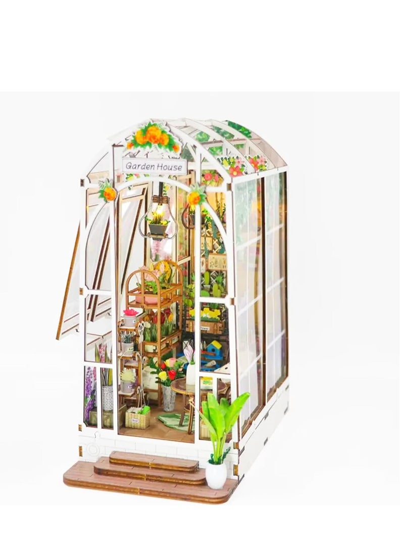 DIY Flower Room Dollhouse Kit, 3D Puzzle with Furniture and Decor, Ideal for Home Bedroom, Creative Craft Gift for New Year